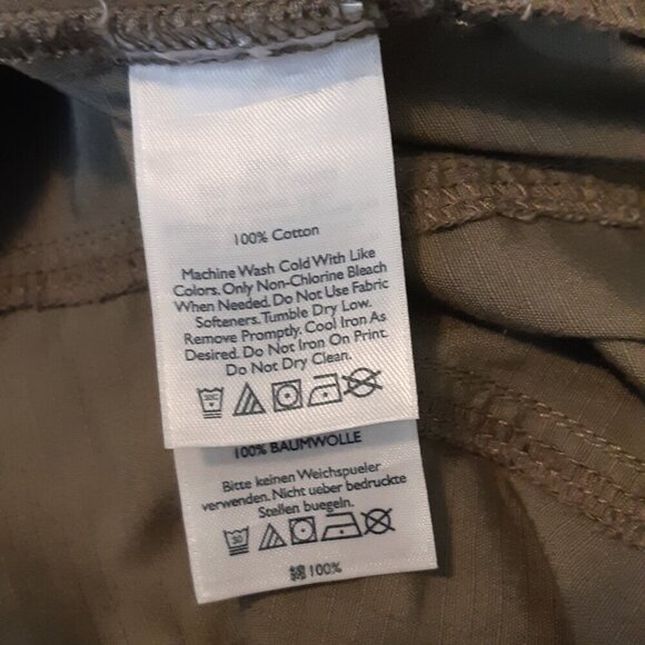 Eddie Bauer Ripstop Utility Jacket Womens S Olive Green Khaki Safari Outdoor - Picture 6 of 6